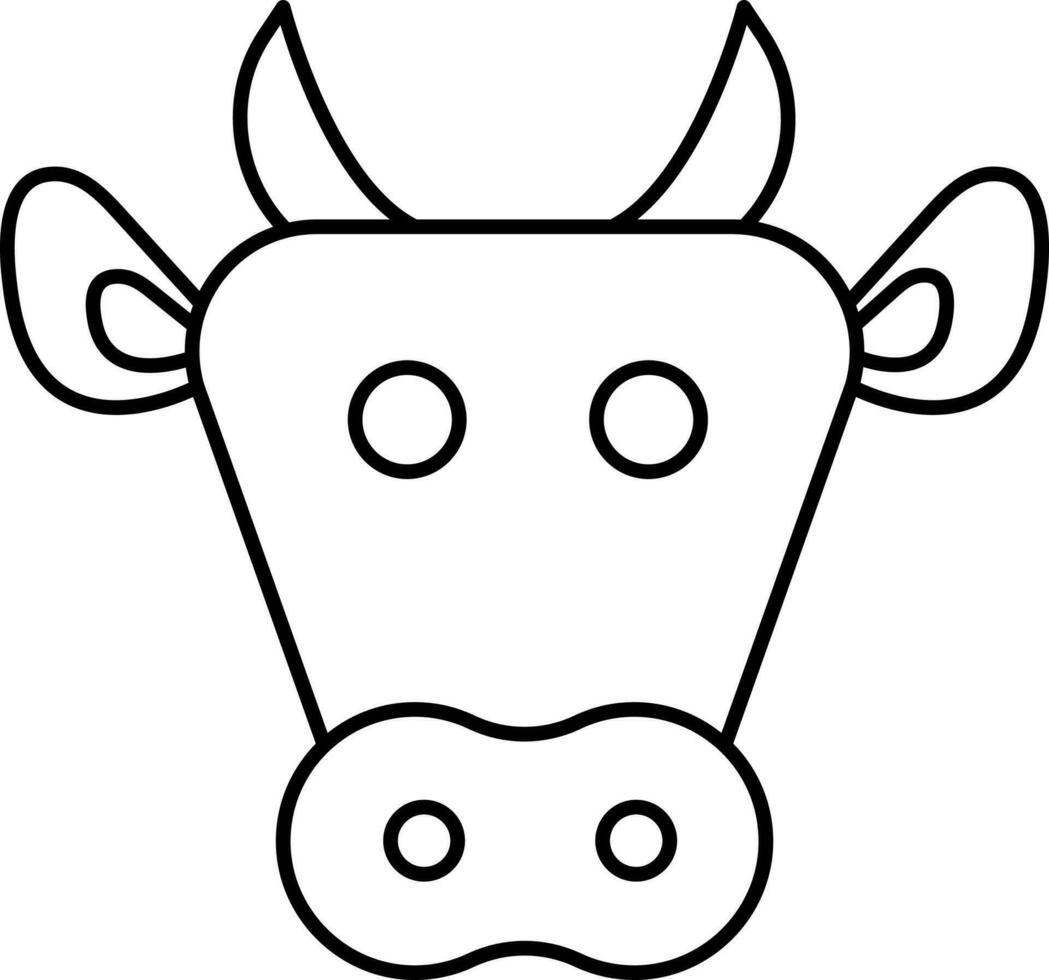 aislado vaca icono en línea Arte. vector