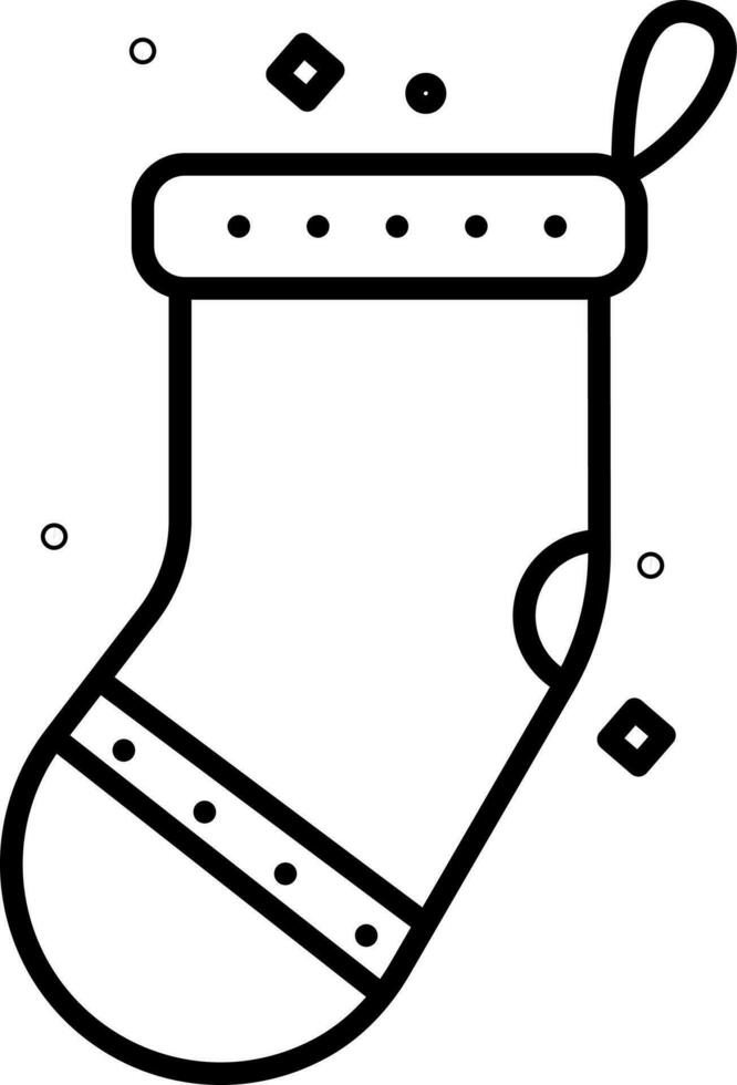 Mini Socks Hang Black Line Art Icon. vector