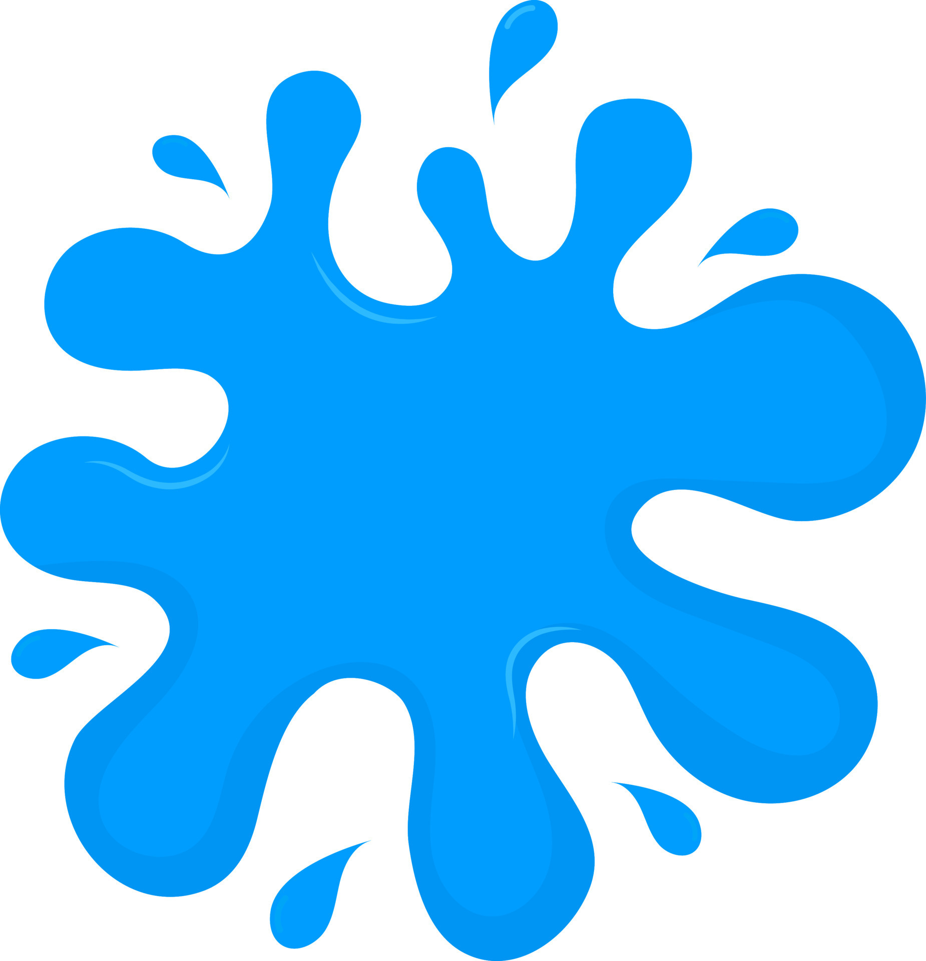 Blue Color Splash Icon Or Symbol. 24154476 Vector Art at Vecteezy