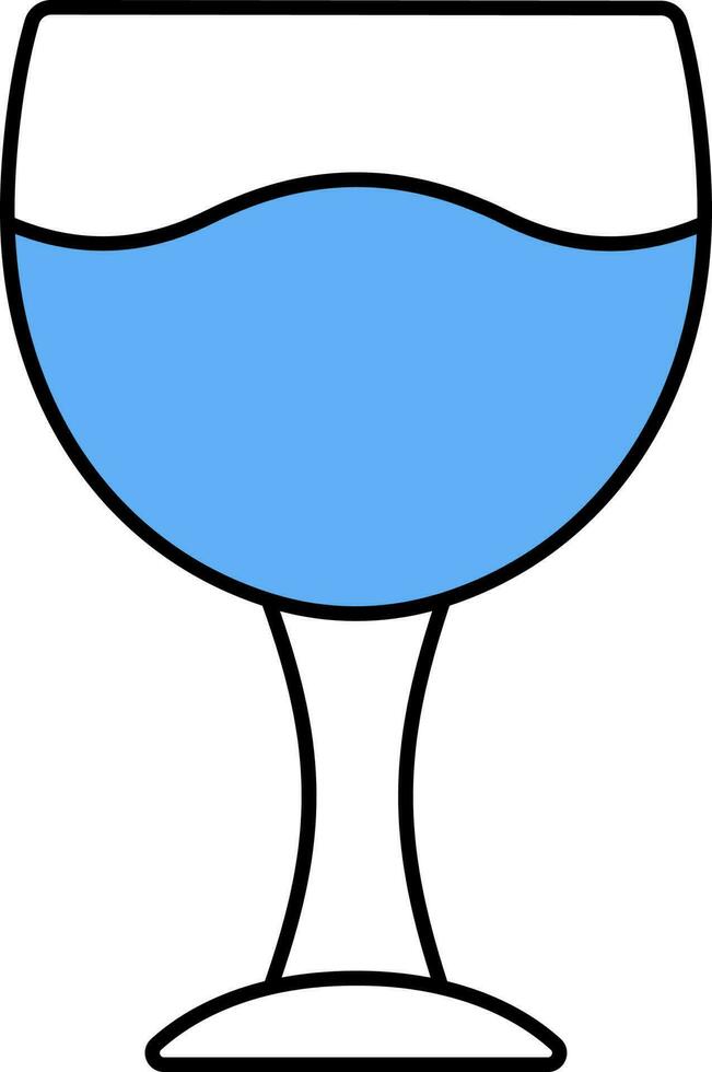 Flat Illustration Of Wine Glass Blue Icon. 24154543 Vector Art at Vecteezy