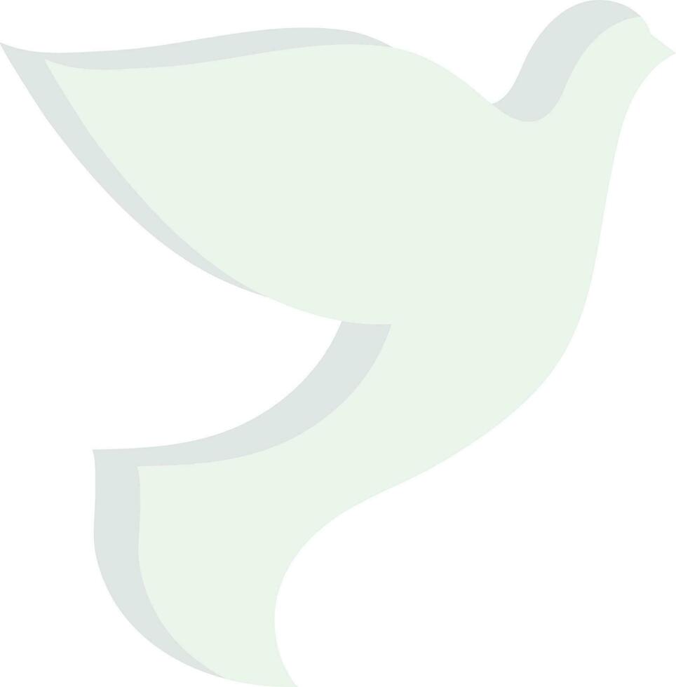 Flying Dove Cartoon Bird In Flat Style. vector