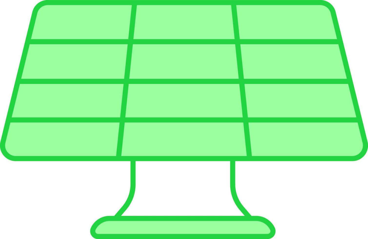 Isolated Solar Panel Icon In Green Color. vector