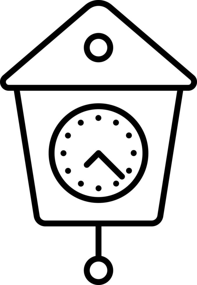 ilustración de cuco reloj icono en plano estilo. vector