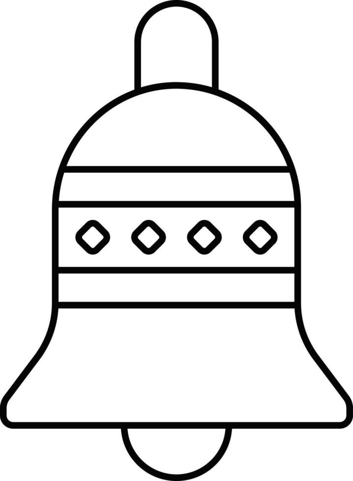 Isolated Bell Icon In Line Art. vector