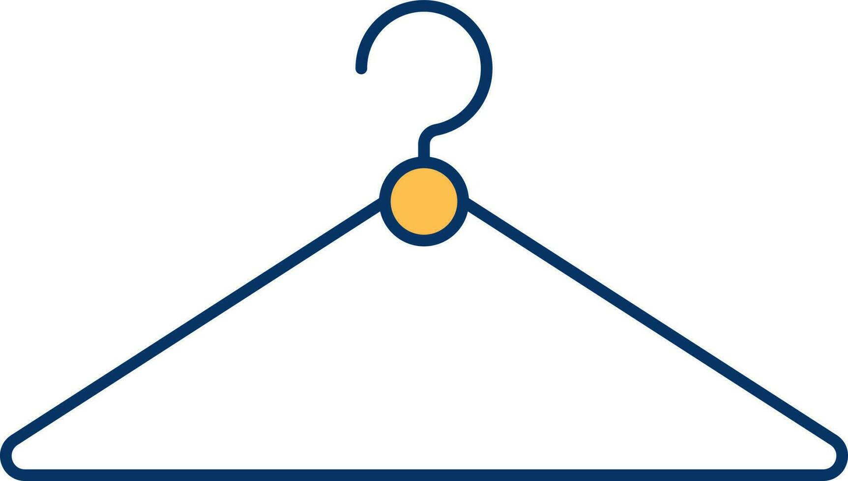 Hanger Icon In Blue And Yellow Color. vector
