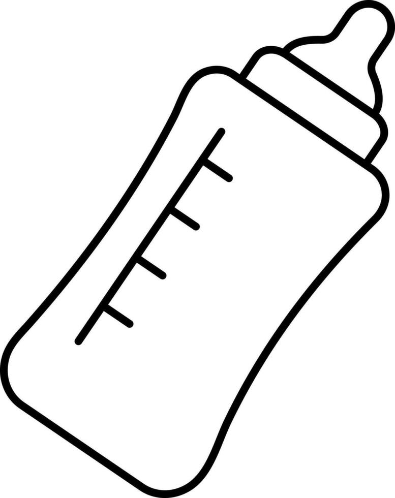 Isolated Baby Bottle Thin Linear Icon. vector