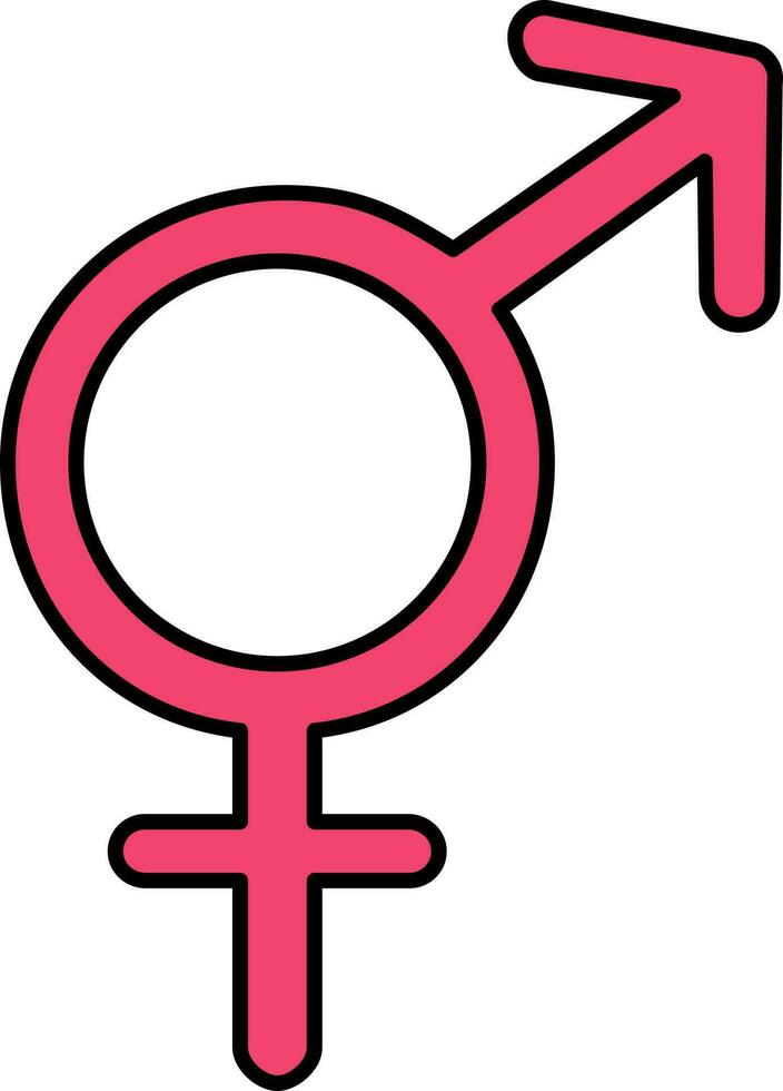 Flat Style Heterosexual Icon. vector