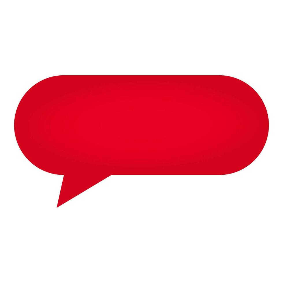 Blank Chat Box Element In Red Color. vector