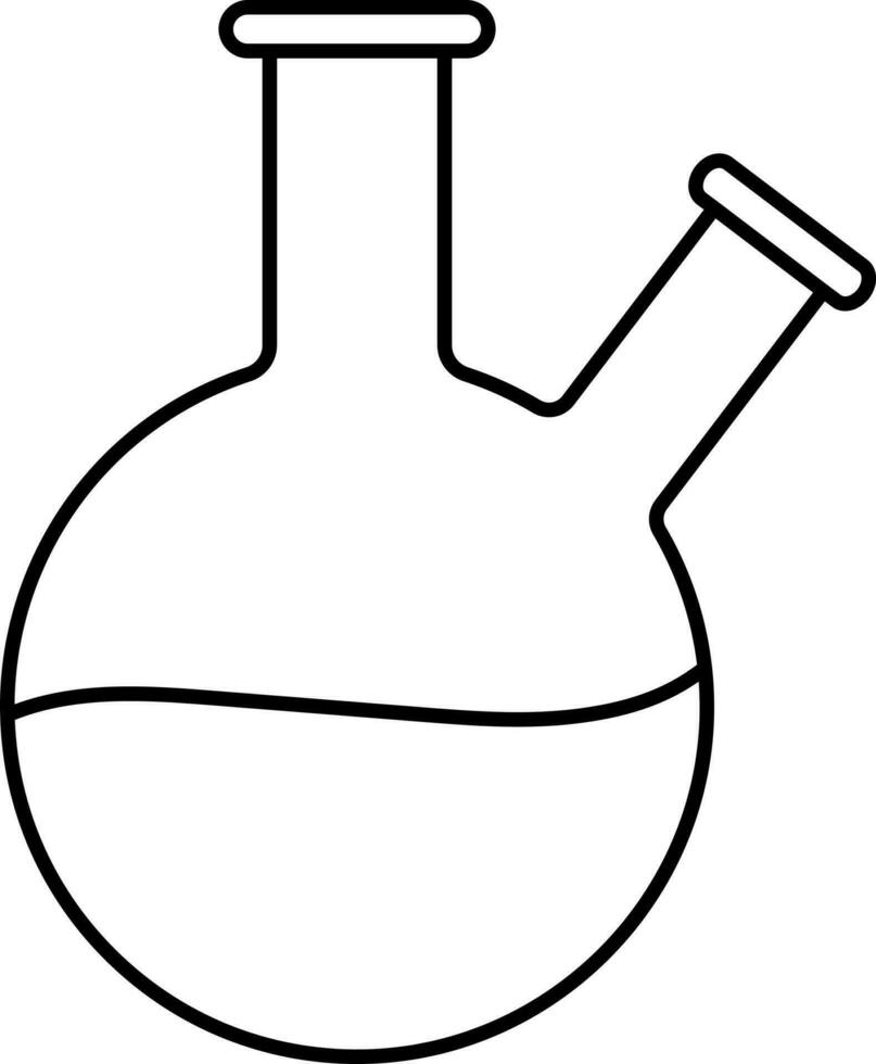 Isolated Two Neck Beaker Icon In Linear Style. vector