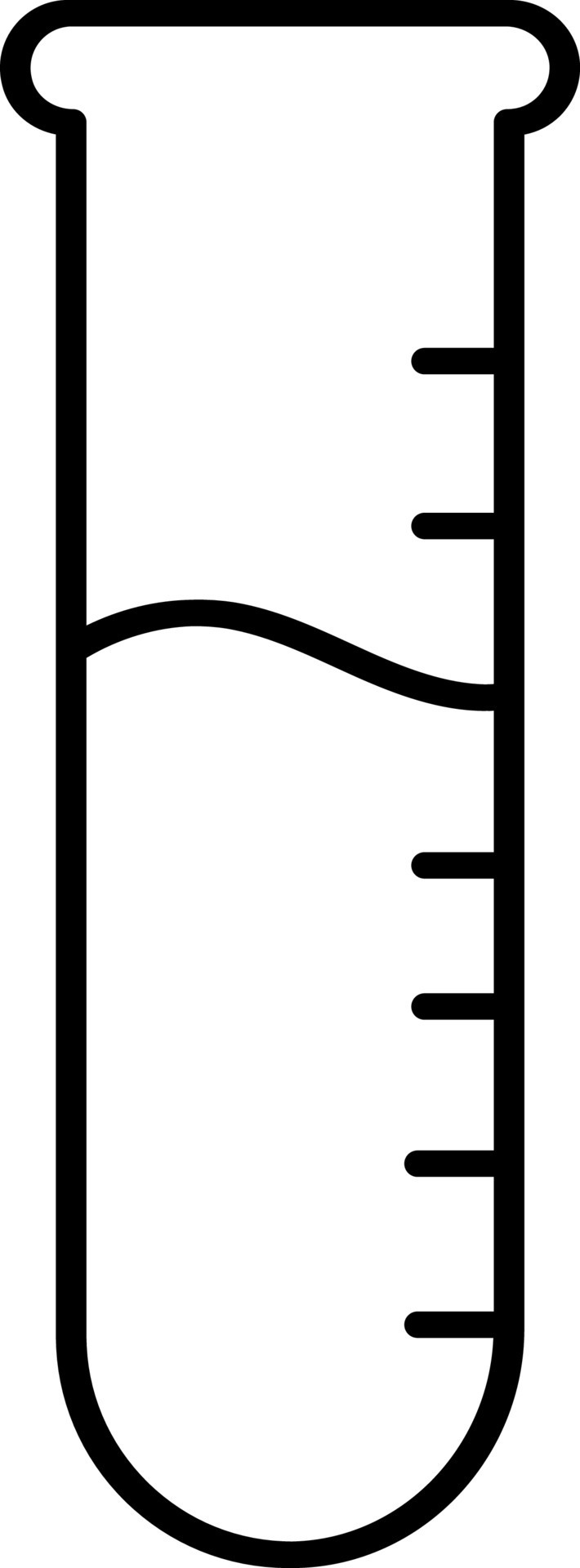 Black Thin Line Art Of Test Tube Icon. 24155136 Vector Art at Vecteezy