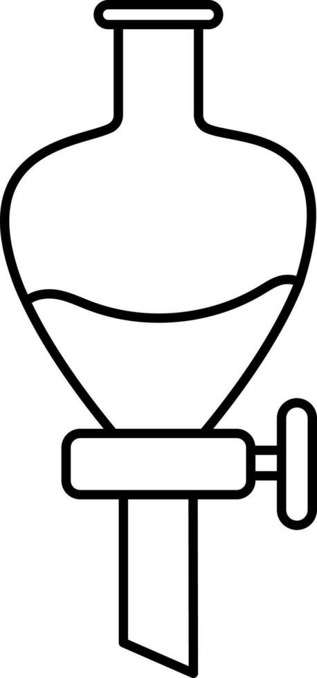 Black Linear Style Beaker Holder Icon. vector