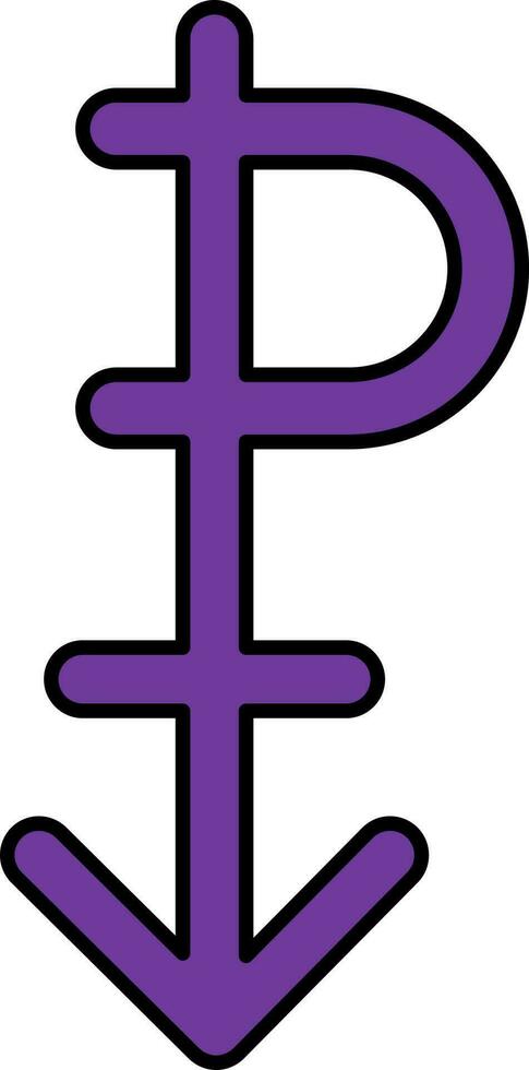 Illustration Of Pensexual Icon Or Symbol. vector