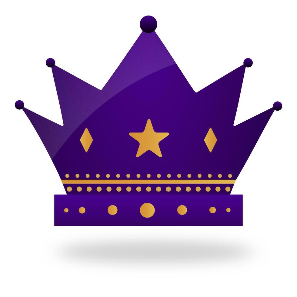 Isolated Crown Element On White Background. vector