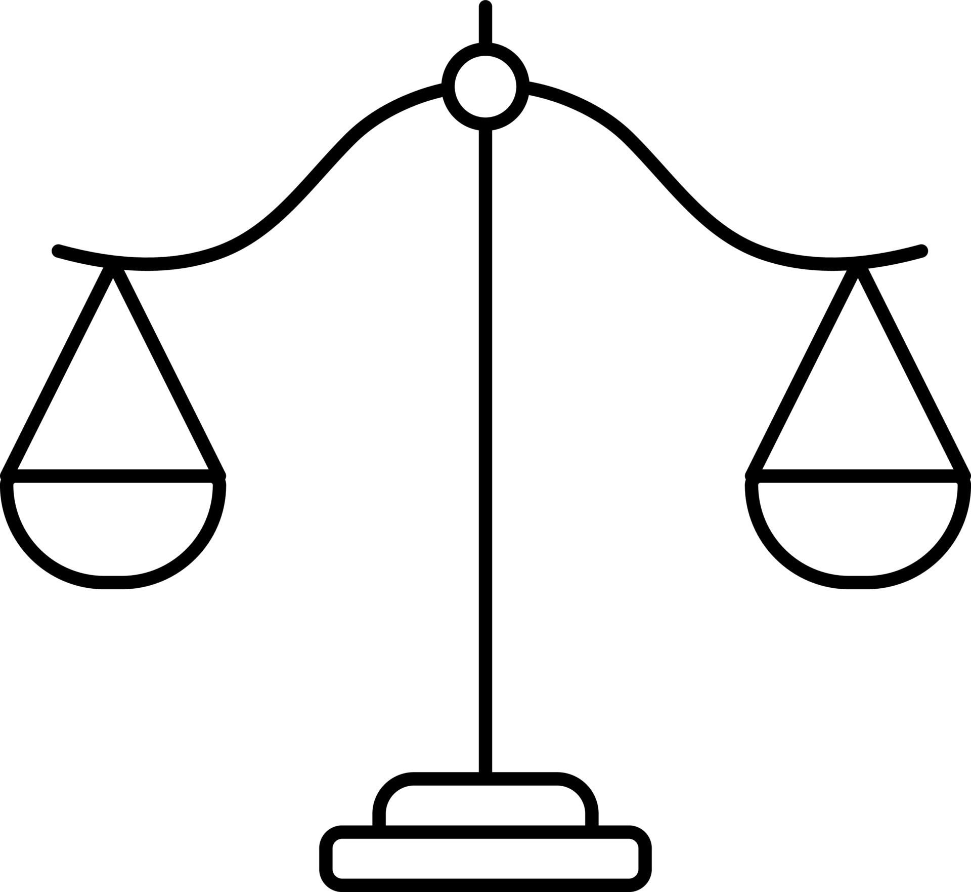 Isolated Balance Scale Outline Icon. 24155185 Vector Art at Vecteezy