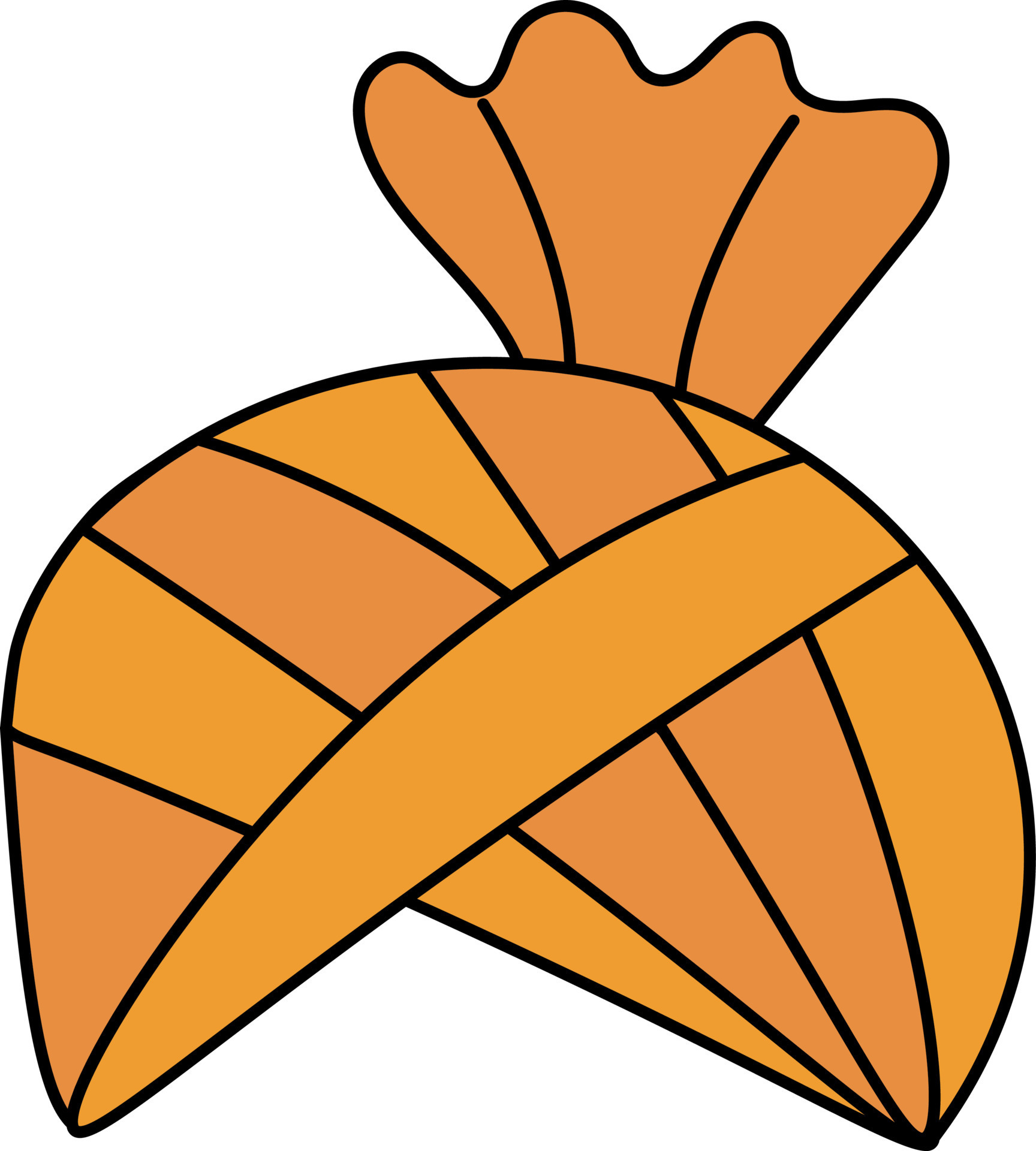Orange Turban Icon In Flat Style. 24155271 Vector Art at Vecteezy