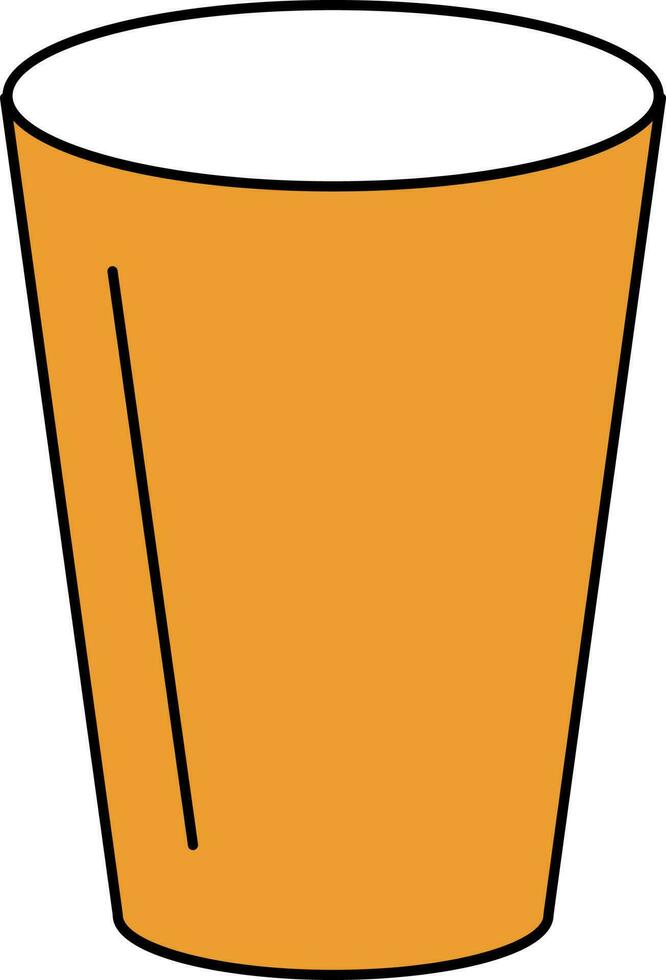 Lassi Glass Icon Orange And White Color. vector