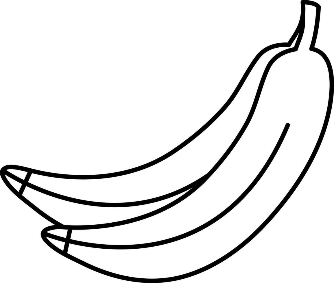 Banana Vector Icon In Flat Style.