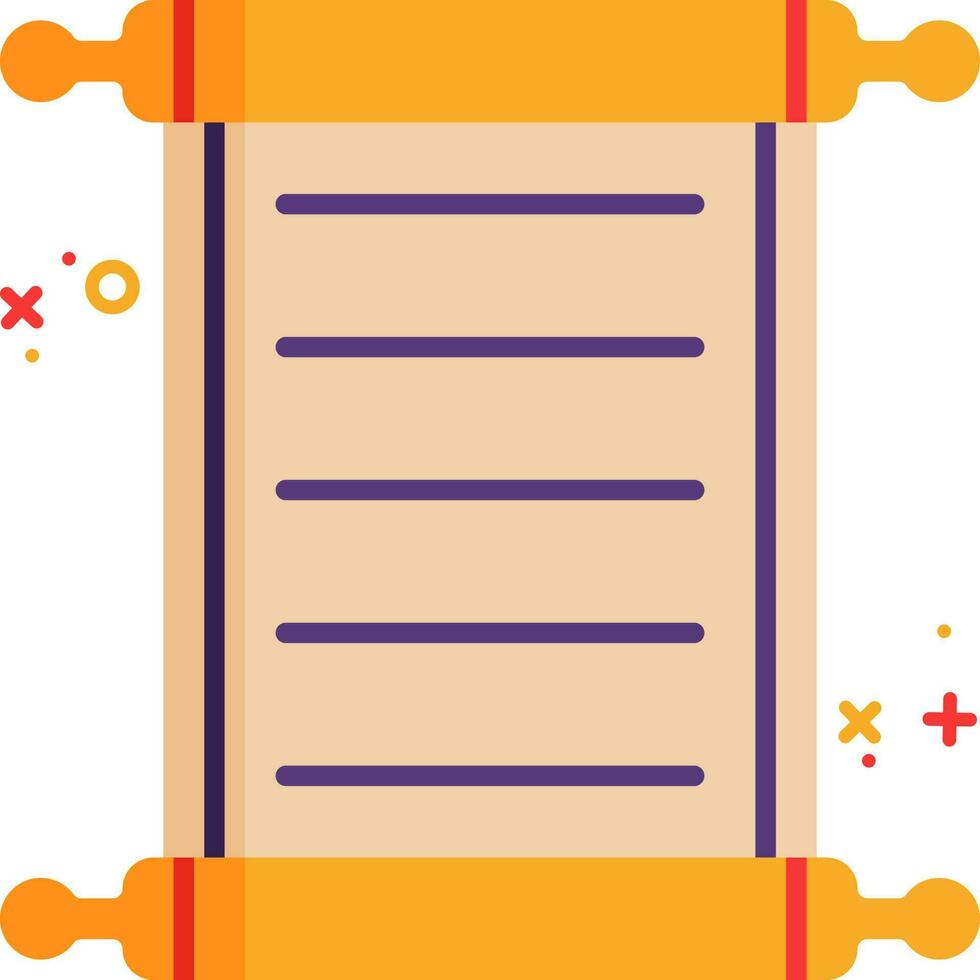 Isolated Scroll Letter Icon In Flat Style. vector