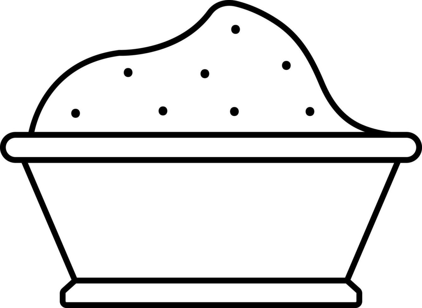 Isolated Kumkum Traditional Pot Flat Icon. vector