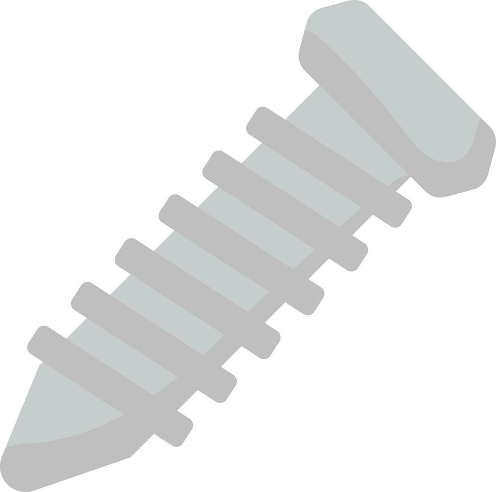 Isolated Screw Icon In Gray Color. vector