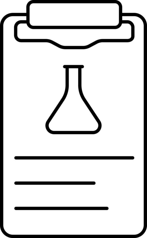 Research Report Icon In Thin Line Art. vector
