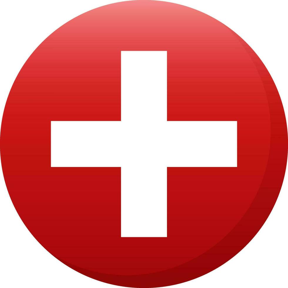 Medical Symbol Or Icon In Red And White Color. vector