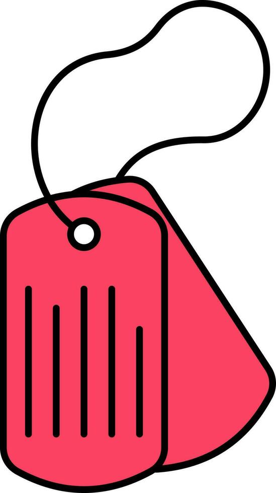 Blank Red Tags Or Label Icon. vector