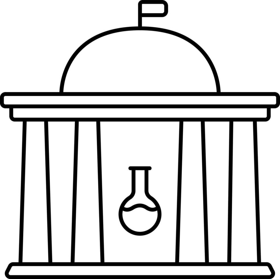 Research Center Icon In Linear Style. vector