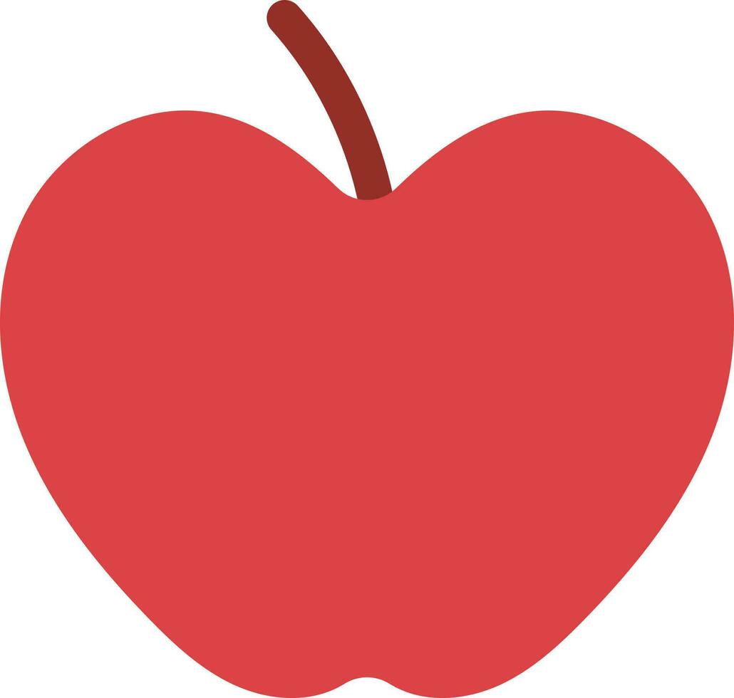 aislado rojo manzana icono en plano estilo. vector