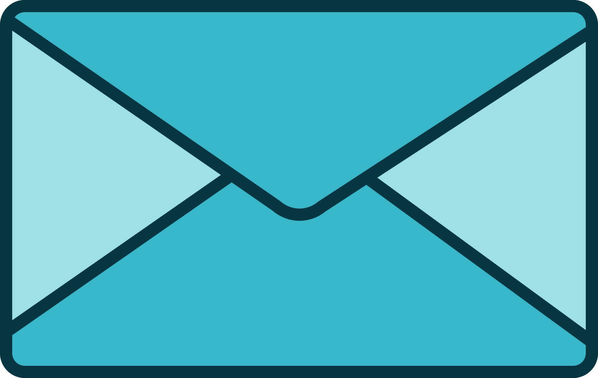 Blue Envelope Icon In Flat Style. 24155618 Vector Art at Vecteezy