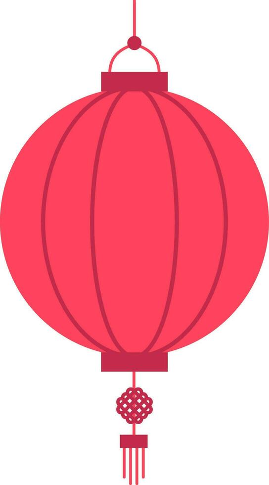 Isolated Red Chinese Lantern Flat Icon. vector