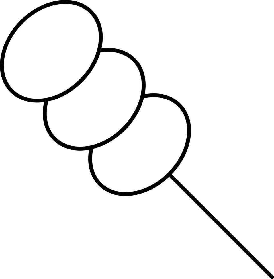 Illustration Of Dango Icon In Line Art. vector