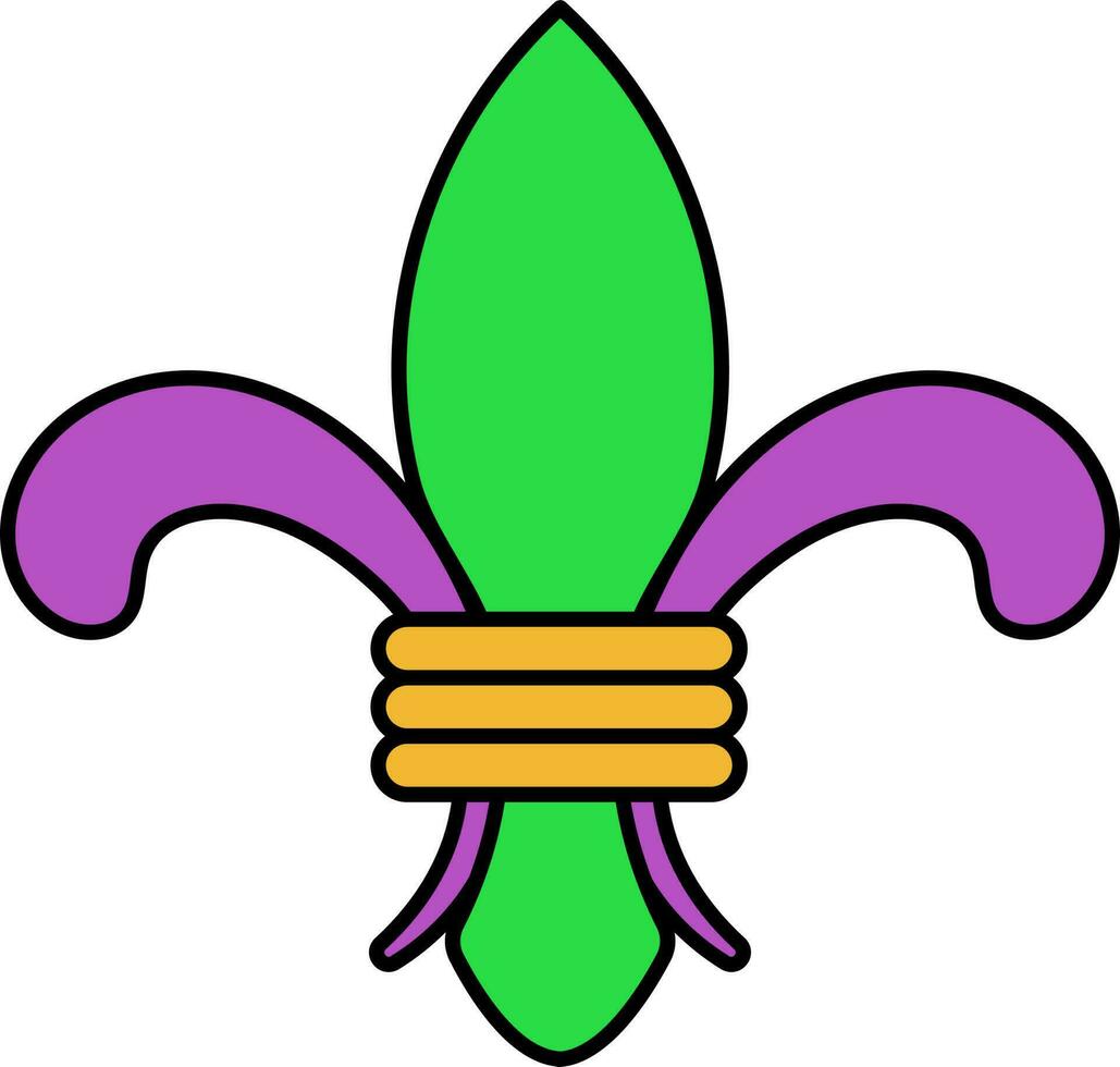 fleur Delaware lis vistoso icono o símbolo. vector