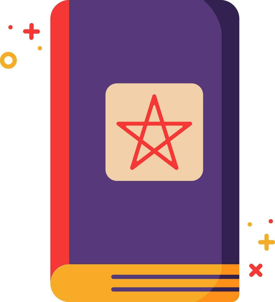 Flat Illustration Of Colorful Magic Book icon. vector