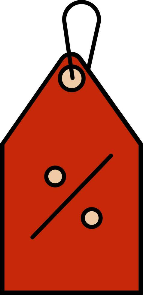 Isolated Discount Tag Icon In Red Colour. vector