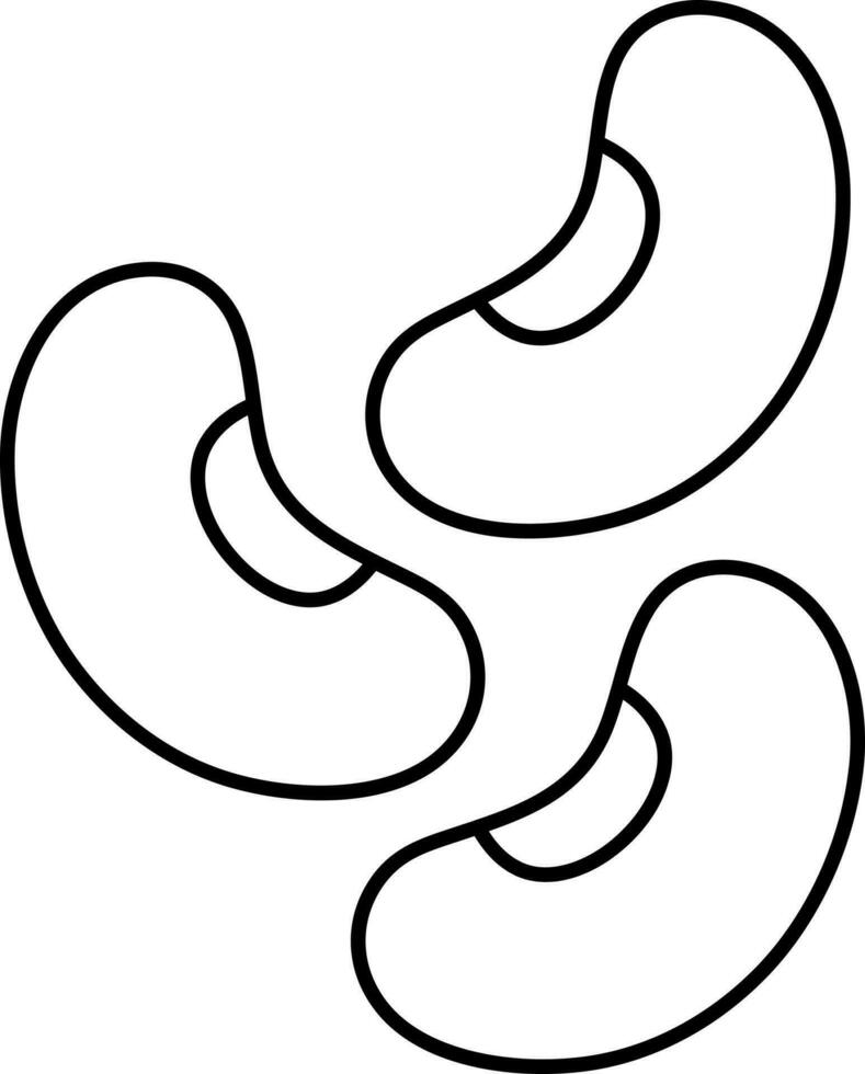 Black Thin Line Art Of Adzuki Beans Icon. vector