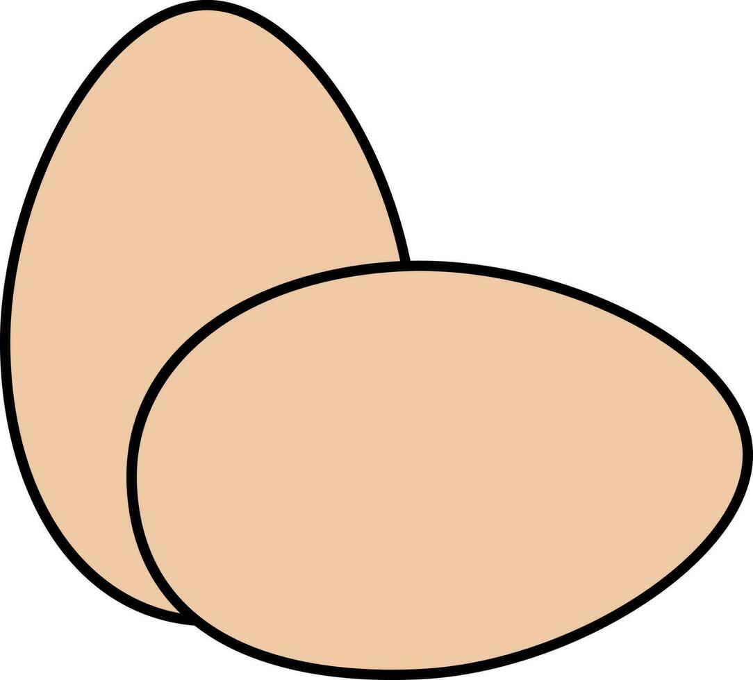 aislado huevo icono en plano estilo. vector