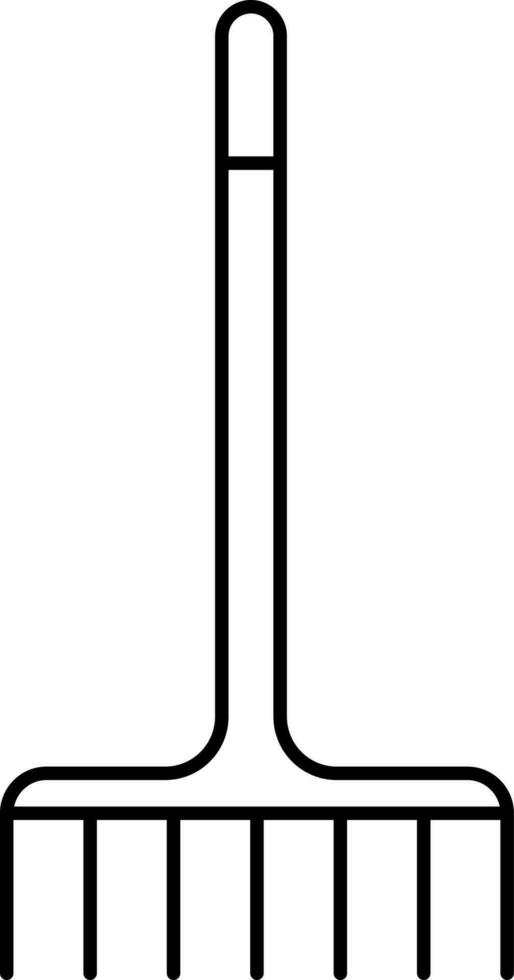 Isolated Broom Icon In Linear Style. vector