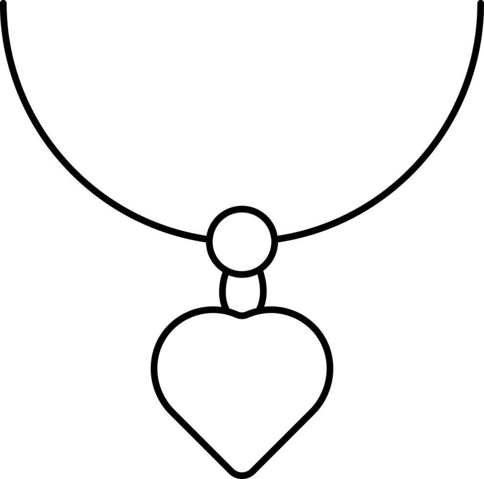 Isolated Heart Locket Black Linear Icon. 24155962 Vector Art at Vecteezy