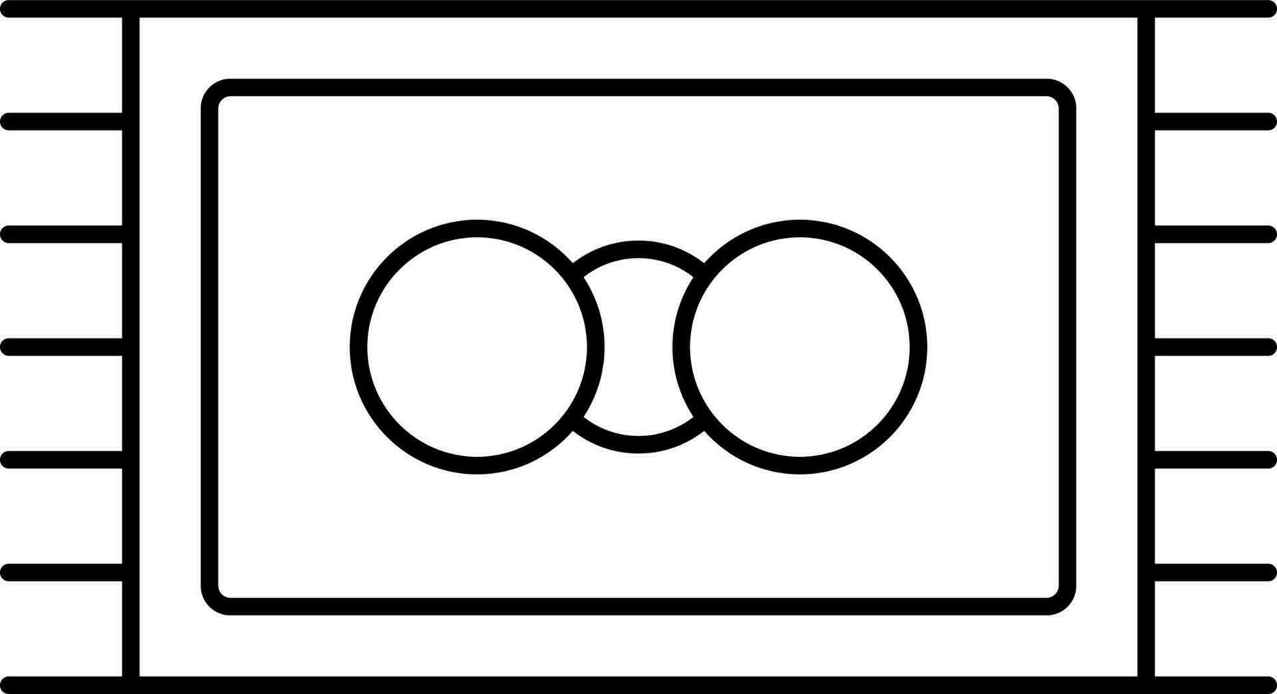 Flat Style Rug Icon In Line Art. vector