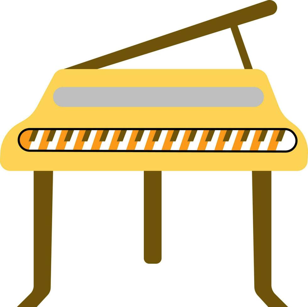 Colorful Pianoforte Icon In Flat Style. vector