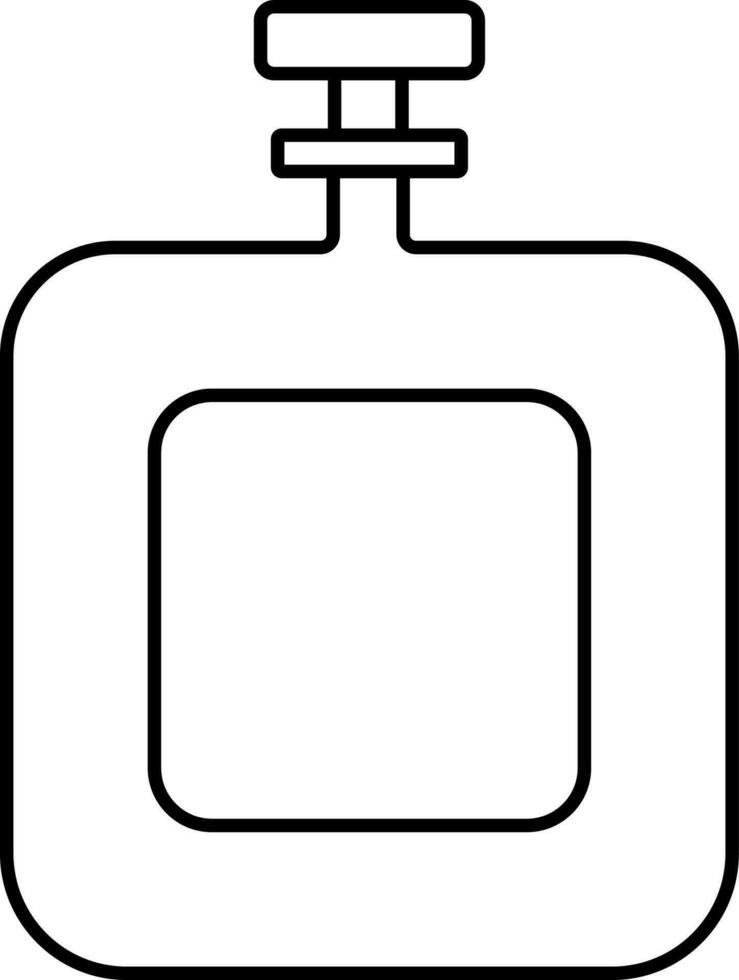 Isolated Perfume Bottle Icon In Black Outline. vector