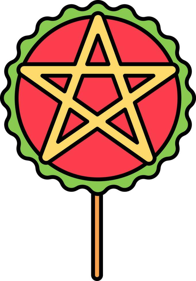 Isolated Chinese Lantern Icon In Flat Style. vector