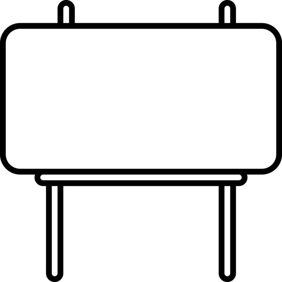 Blank Board Icon In Linear Style. vector