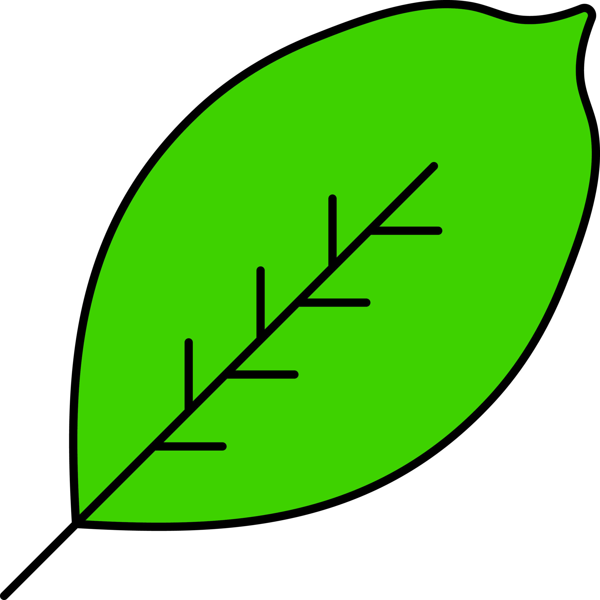 Isolated Green Oval Leaf Icon In Flat Style. 24156223 Vector Art at