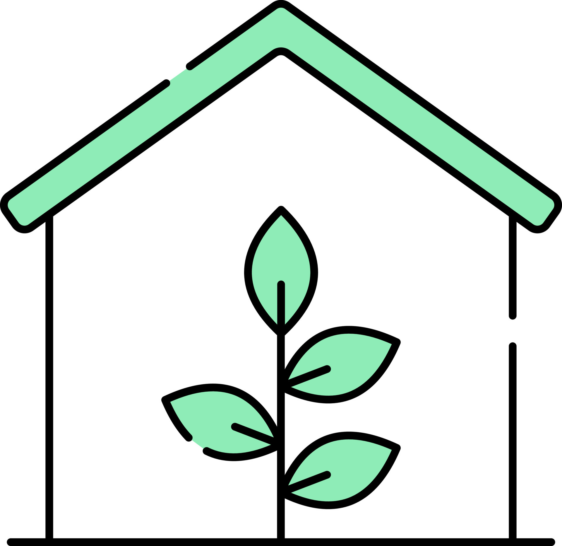 Green And White Plant Nursery Symbol Or Icon. 24156233 Vector Art at