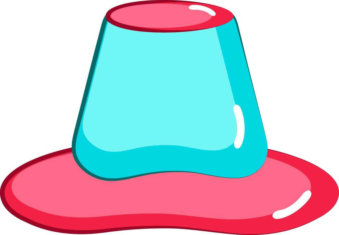 Isolated Hat Icon In Red And Blue Color. vector