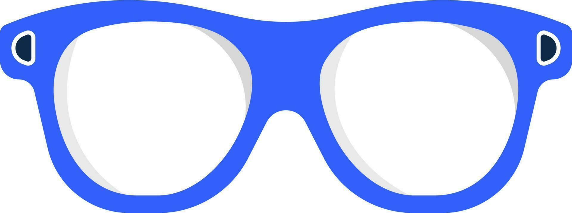 Isolated Goggles Icon In White And Blue Color. vector