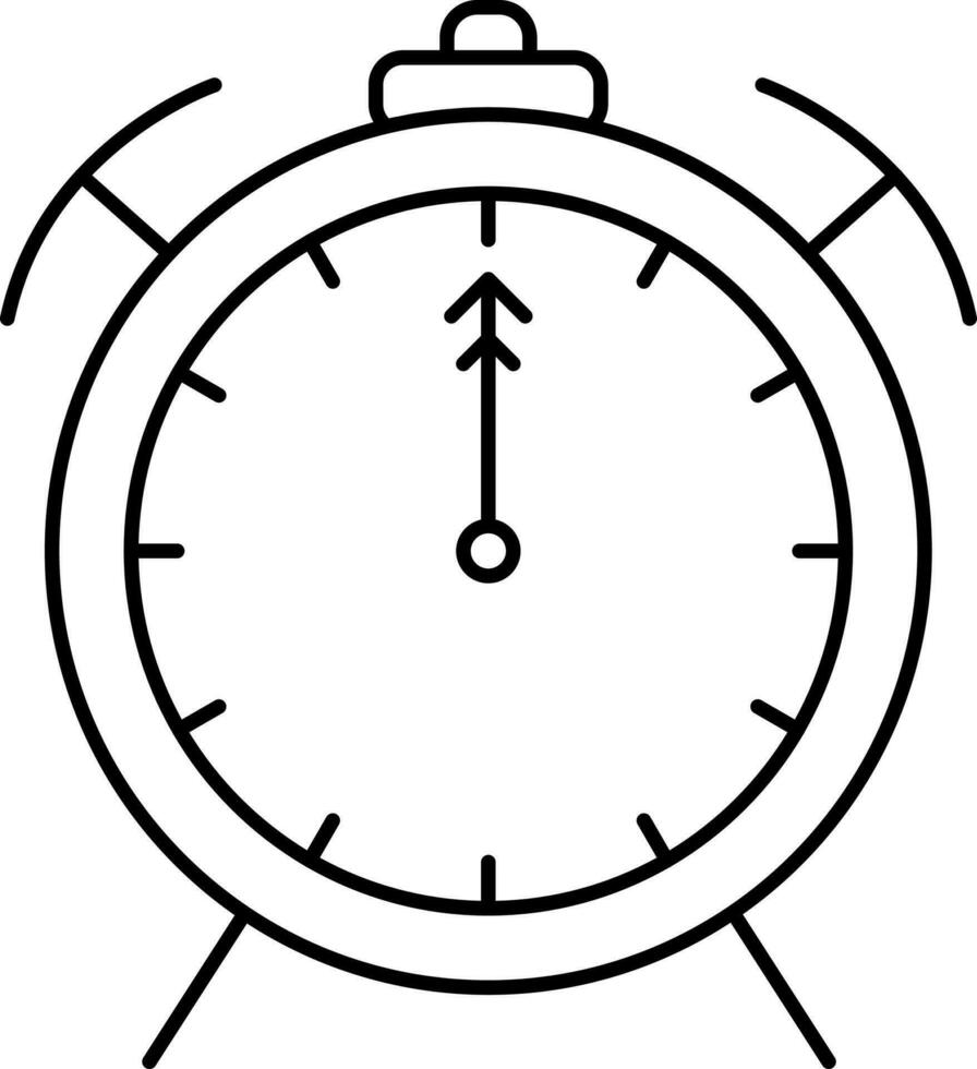 Isolated Alarm Clock Icon In Linear Style. vector