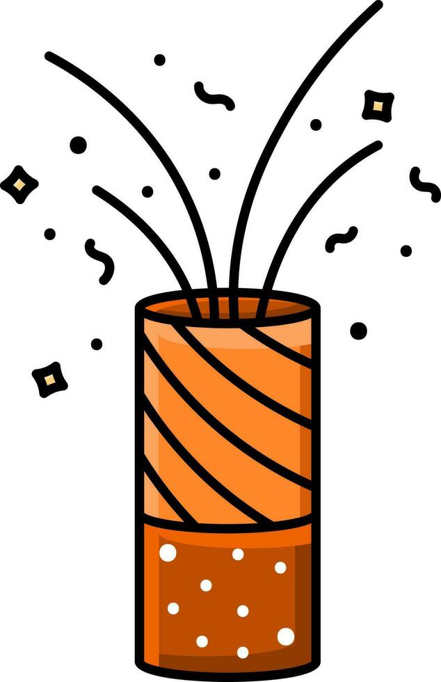 Isolated Burning Firecracker Bomb Icon. vector